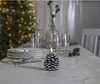 LED Kerze 'Kieferzapfen' - warmweiße LED - H: 10,5cm, D: 8cm - Timer - braun Produktbild-Vorschau
