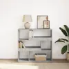 vidaXL Libreria/divisorio per ambienti grigio cemento Anteprima dell’immagine prodotto 9