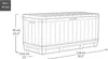 Keter Gartentruhe KENTWOOD – 350L – wetterfest – helles Produktbild-Vorschau 6
