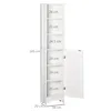 HOMCOM Meuble Colonne Salle de Bain 3 niches Placard Porte Voir les images du produit 5