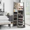 COSTWAY Armoire à bijoux, armoire à glace pivotante à 360° Voir les images du produit 8