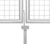 vidaXL Gartentor aus Stahl 500 x 150 cm Silber Produktbild-Vorschau 3
