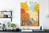 MuchoWow® Poster Eine Illustration einer Jagdhütte im Wald Produktbild-Vorschau 3