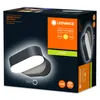 The image shows the packaging of a Ledvance Endura Style Mini Spot outdoor light. The packaging features a product image, brand logo, and key specifications. Produktbild-Vorschau