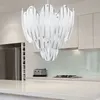 Hängeleuchte, Glas gestreift, Stahl, Chrom, 39 cm Produktbild-Vorschau 6