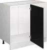 Eckschrank für Hausrat Vicco R-Line Schwarz Hochglanz 86 cm Produktbild-Vorschau 5