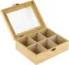 HI Teebox/Box - 6 Facher - Bambusholz - 21 x 17 x 8 cm Produktbild-Vorschau 3