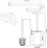 Ensemble d'accessoires de salle de bain brosse porte-papier Voir les images du produit 2