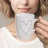 Schöne Kaffeetassen 6er Set einfarbig mit Herzen Produktbild-Vorschau 6