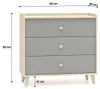 Kommode Schubladenkommode Mevel 90x40x85cm Farbe Produktbild-Vorschau 4