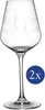 A clear studio shot of a wine glass with a festive design. Náhľad obrázku produktu