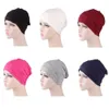 Einfarbige Männer Frauen Plissee Baumwolle Beanie Cap Produktbild-Vorschau 2