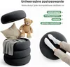 Pufa otwierana ze schowkiem welurowa 42 cm SNUGGO Czarna Podgląd zdjęcia produktu 9