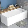 Badewanne Abdeckung mit Weißer Holzmaserung, Faltbare Produktbild-Vorschau 2