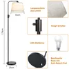 A floor lamp with various close-up shots highlighting its features and dimensions. Anteprima dell’immagine prodotto