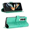 Galaxy Z Fold4 Hülle, Schmetterling Prägung Flip Leder Produktbild-Vorschau 3
