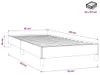 vidaXL Letto a molle senza materasso grigio scuro 90x210 cm Anteprima dell’immagine prodotto 6