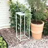 DanDiBo Blumenhocker Metall Weiß Eckig 60 cm Blumenständer Produktbild-Vorschau 7