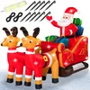 MONZANA® Aufblasbarer Weihnachtsmann mit Schlitten LED Produktbild-Vorschau 1