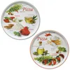 2er Set Pizzateller Napoli Green & Red Ø 33,8 cm Platte Produktbild-Vorschau 1