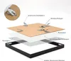 An exploded view diagram of a picture frame, showing its components. Produktbild-Vorschau