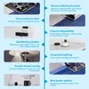 Collage of images and text describing features of a sewing machine. Produktbild-Vorschau