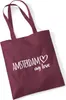Huuraa Jutebeutel Amsterdam my love 10 Liter Burgundy Produktbild-Vorschau 1
