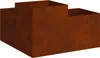 vidaXL Vaso da giardino arrugginito 80 x 80 x 48 cm Acciaio Anteprima dell’immagine prodotto 5