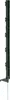 A green plastic fence post with a metal stake at the bottom, shown against a white background. Produktbild-Vorschau