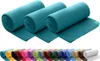 A collage of rolled-up fleece blankets in various colors, with three teal blankets prominently displayed at the top. Náhled obrázku produktu
