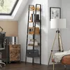 A room with a desk, filing cabinet, and a ladder shelf filled with books and decor. Podgląd zdjęcia produktu