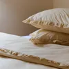 HOMLA MOISES Baumwollbettwäsche beige mit Spitze 160x200 + Produktbild-Vorschau 3