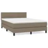 Boxspringbett mit Matratze Taupe 140x190 cm Stoff Produktbild-Vorschau 1