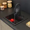 Granitan | Lavello da cucina TEOR - Nero - Da incasso, Anteprima dell’immagine prodotto 3