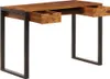 vidaXL Stôl 110 x 55 x 78 cm masívne drevo akácie a oceľ Náhľad obrázku produktu 1