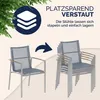 CASARIA® Gartenstuhl 4er Set Armlehnen Stapelbar 160kg Produktbild-Vorschau 3