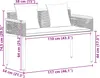 vidaXL Bank Outdoor mit Kissen Schwarz 117 x 54 x 74,5 cm Produktbild-Vorschau 8