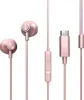 A pair of rose gold wired in-ear headphones with a USB-C connector, shown against a white background. Anteprima dell’immagine prodotto