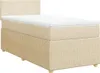 vidaXL Boxspringbett mit Matratze Creme 100x200 cm Stoff Produktbild-Vorschau 1