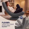 CASARIA Relaxsessel mit Verstellbarer Rückenlehne Cord Grau Produktbild-Vorschau 6