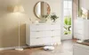 INONEFT Kommode mit 6 Schubladen, Weiß Sideboard mit Produktbild-Vorschau 10