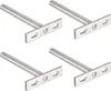 Four identical metal shelf brackets are arranged in a grid on a white background. Produktbild-Vorschau
