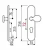 Edelstahl Wohnungstür Schutzbeschlag 1586 U-Form WE-72mm Produktbild-Vorschau 4
