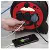 Počasí odolný prodluž. kabel na bubnu 20 m / 3 zásuvky / modrý / PVC / 230 V / 1,5 mm2 Náhľad obrázku produktu