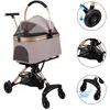 2 in 1 Hundebuggy Hundebox Faltbar Katzenbuggy mit Produktbild-Vorschau 3