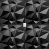 A repeating pattern of black 3D geometric wall panels. Produktbild-Vorschau