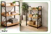 Regał loft industrialny 3 półki dąb sękowany czarny metal Podgląd zdjęcia produktu 4