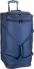 A blue travel bag with wheels and a retractable handle. Produktbild-Vorschau