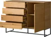 home24 Kommode - Echtholzfurnier / Eisen Produktbild-Vorschau 6