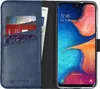 Selencia Echtleder Klapphülle Samsung Galaxy A20e - Blau Produktbild-Vorschau 1